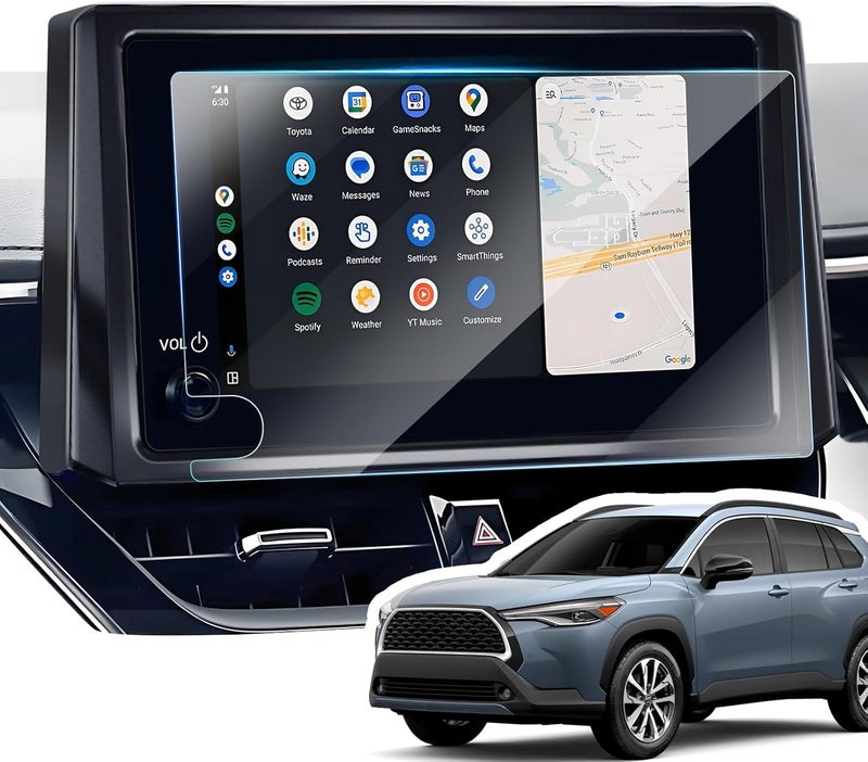 LANGBEAN Anti-Glare Matte Screen Protector, for 2023-2025 Toyota Corolla Cross (L/LE/XLE/Hybrid S/Hybrid SE/Hybrid XSE) 8-Inch Infotainment Touchscreen, 9H Tempered Glass/Anti-Fingerprint 2025 Toyota Corolla Cross - Image 1